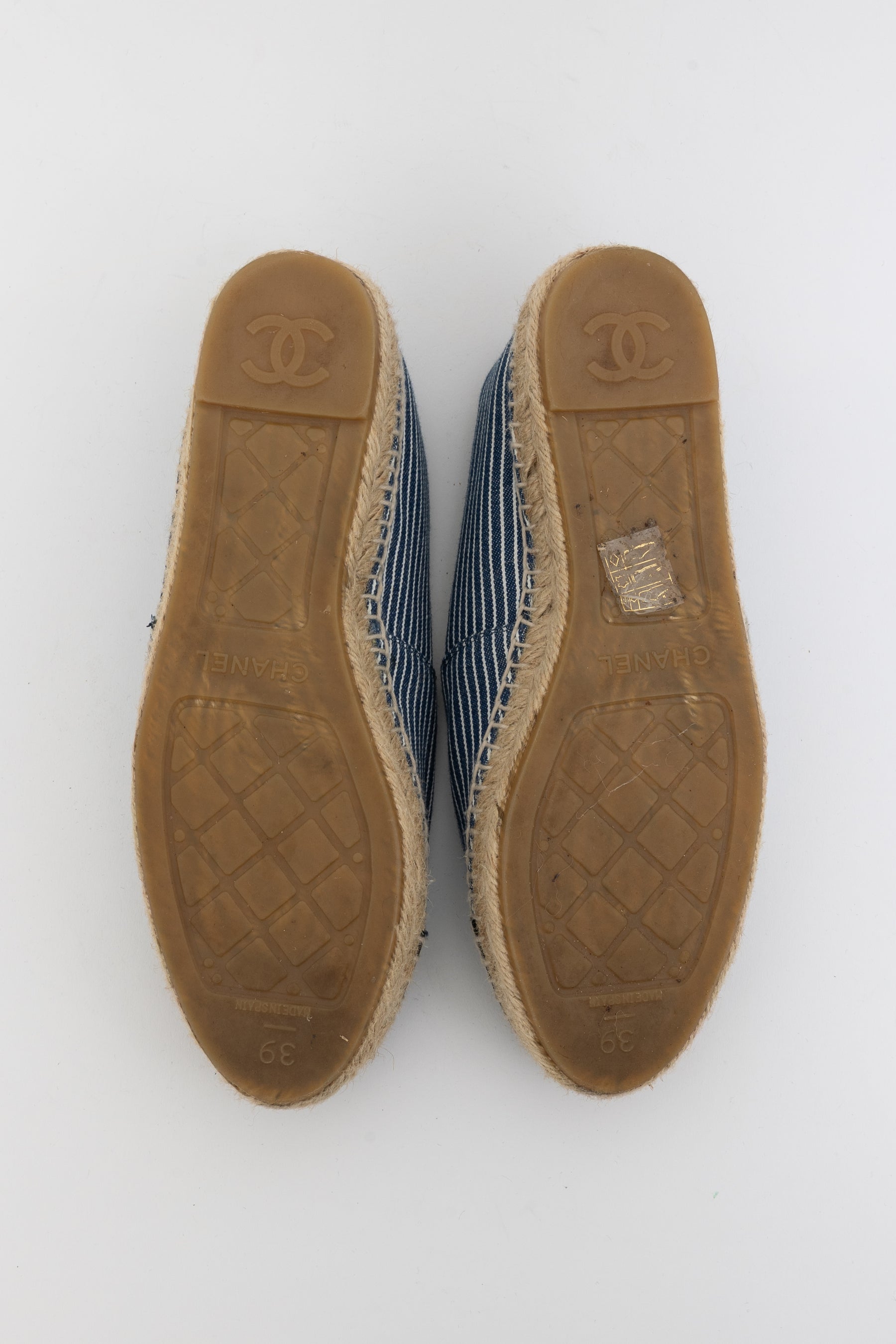 Canvas Striped CC Espadrilles