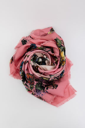 D-Millefiori Fringed Square Scarf