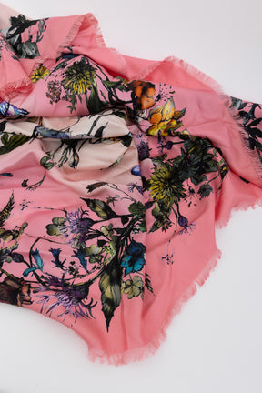 D-Millefiori Fringed Square Scarf