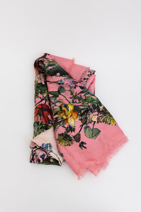 D-Millefiori Fringed Square Scarf