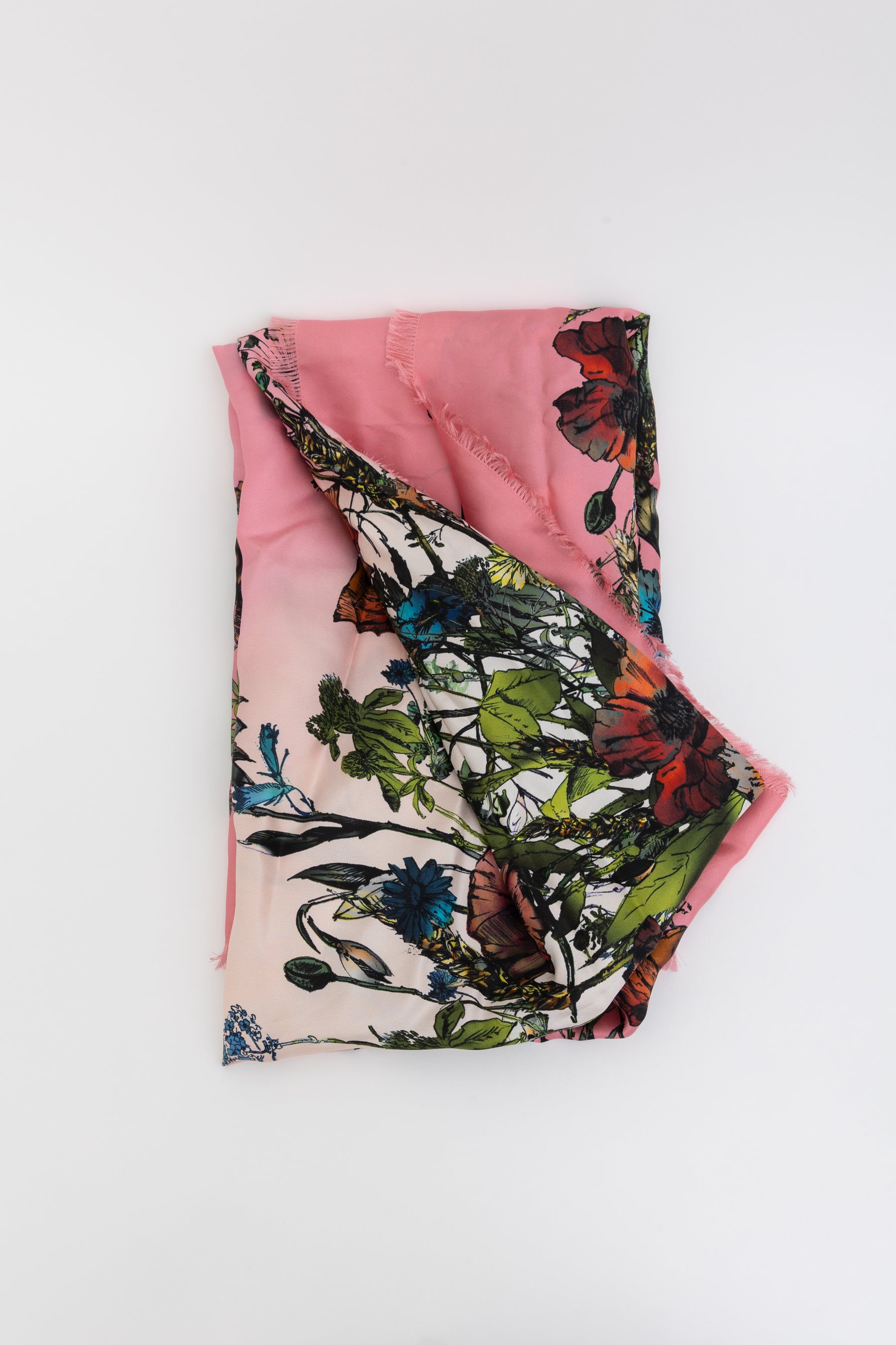 D-Millefiori Fringed Square Scarf