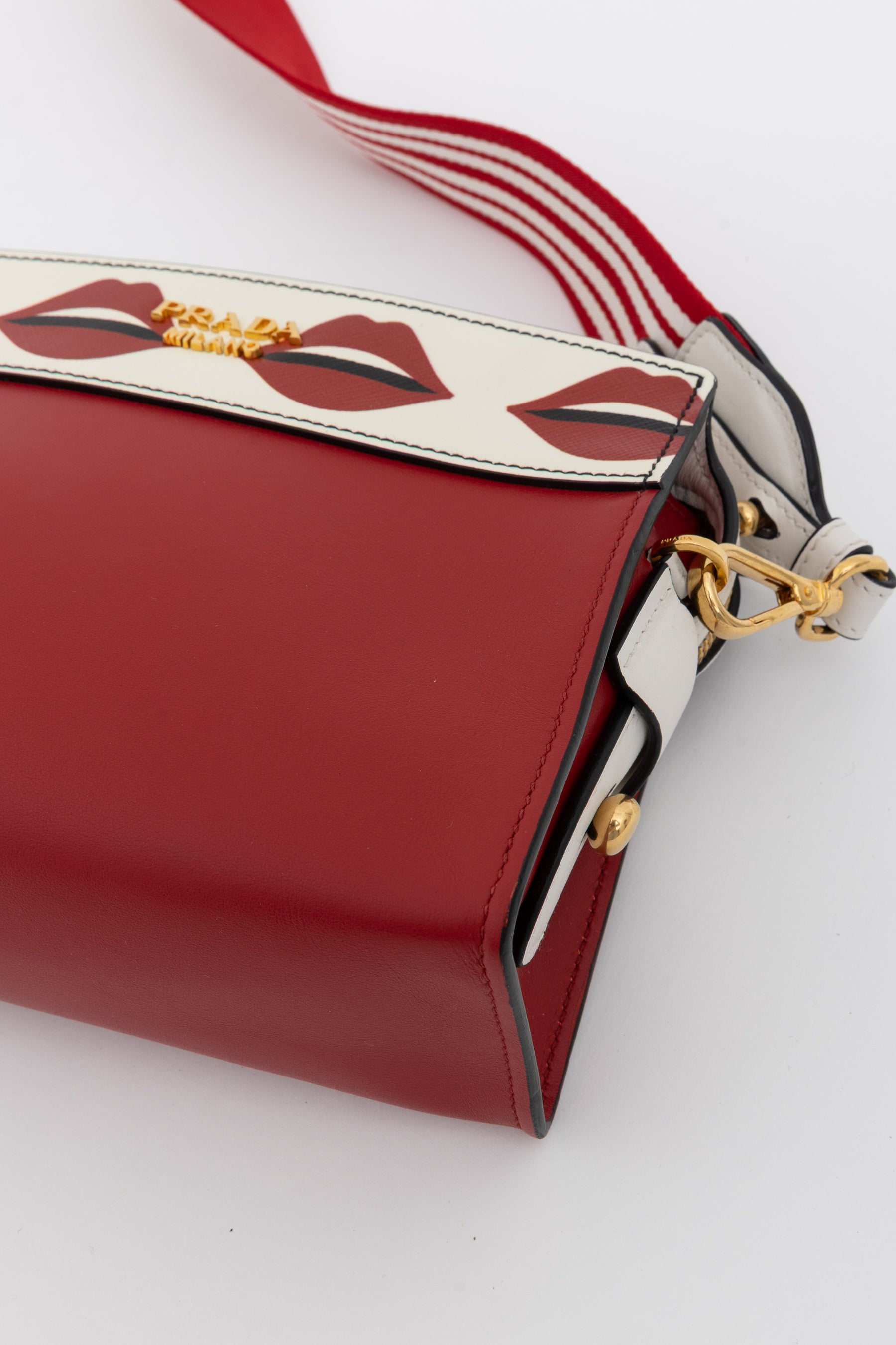 Lip Print Esplanade Shoulder Bag