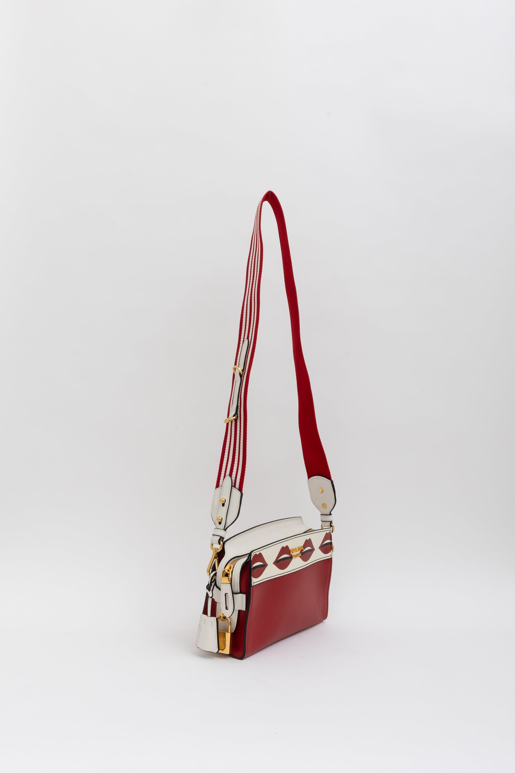 Lip Print Esplanade Shoulder Bag