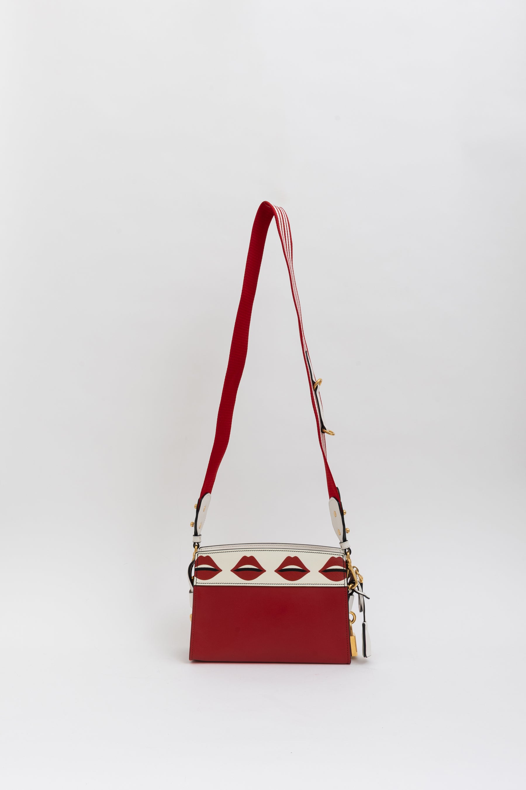 Lip Print Esplanade Shoulder Bag
