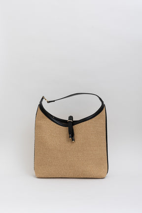Marcie Small Raffia Hobo Bag