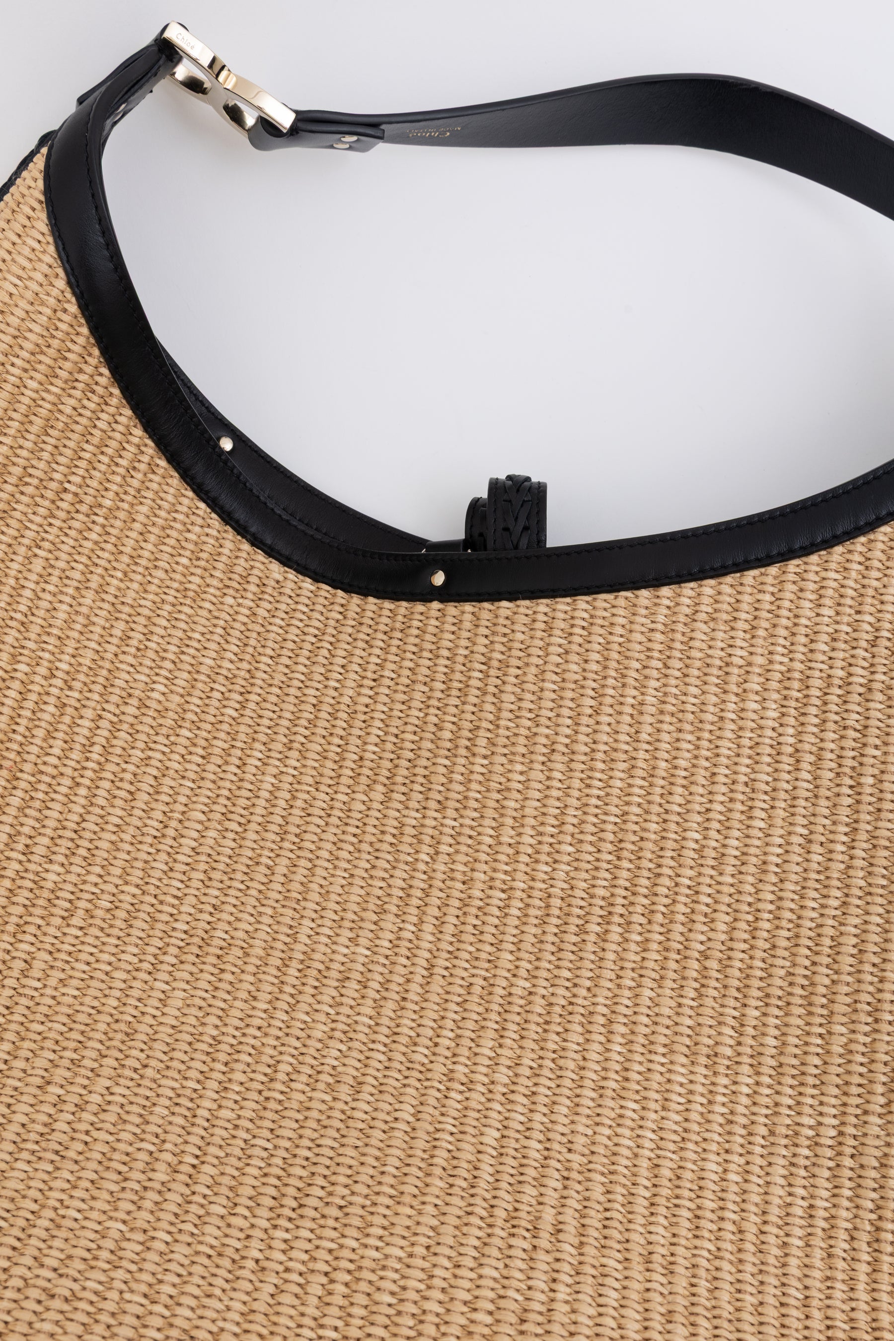 Marcie Small Raffia Hobo Bag