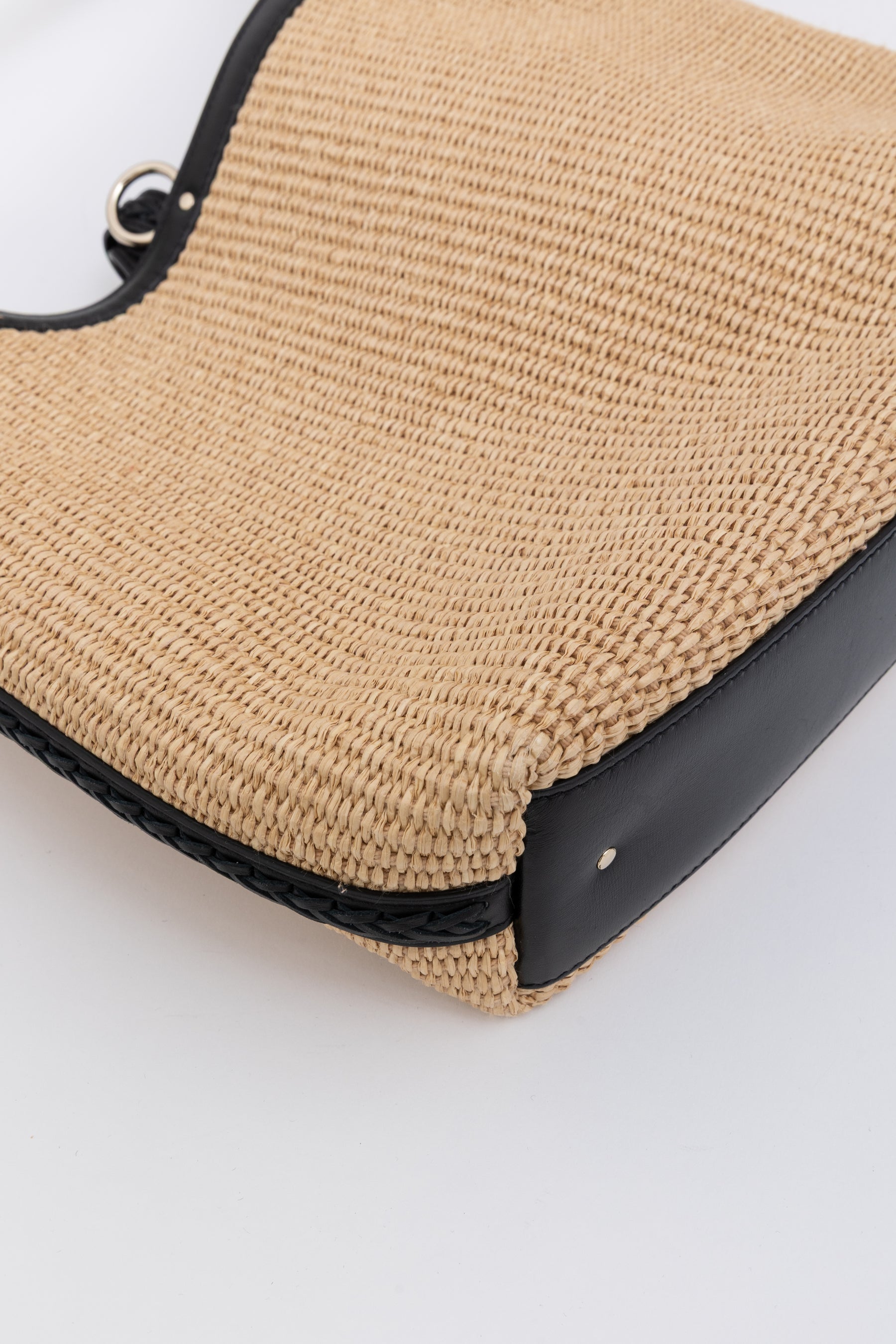 Marcie Small Raffia Hobo Bag