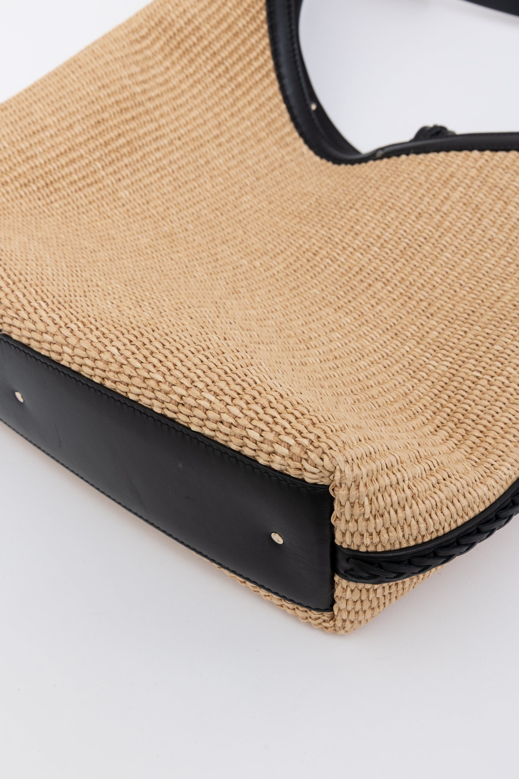 Marcie Small Raffia Hobo Bag