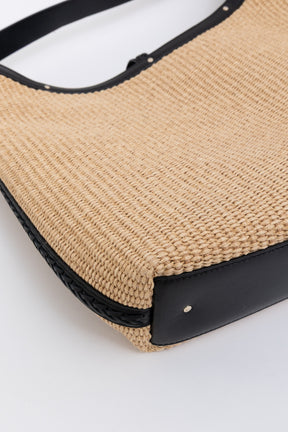 Marcie Small Raffia Hobo Bag