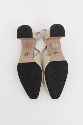 Block Heel Slingback Pumps