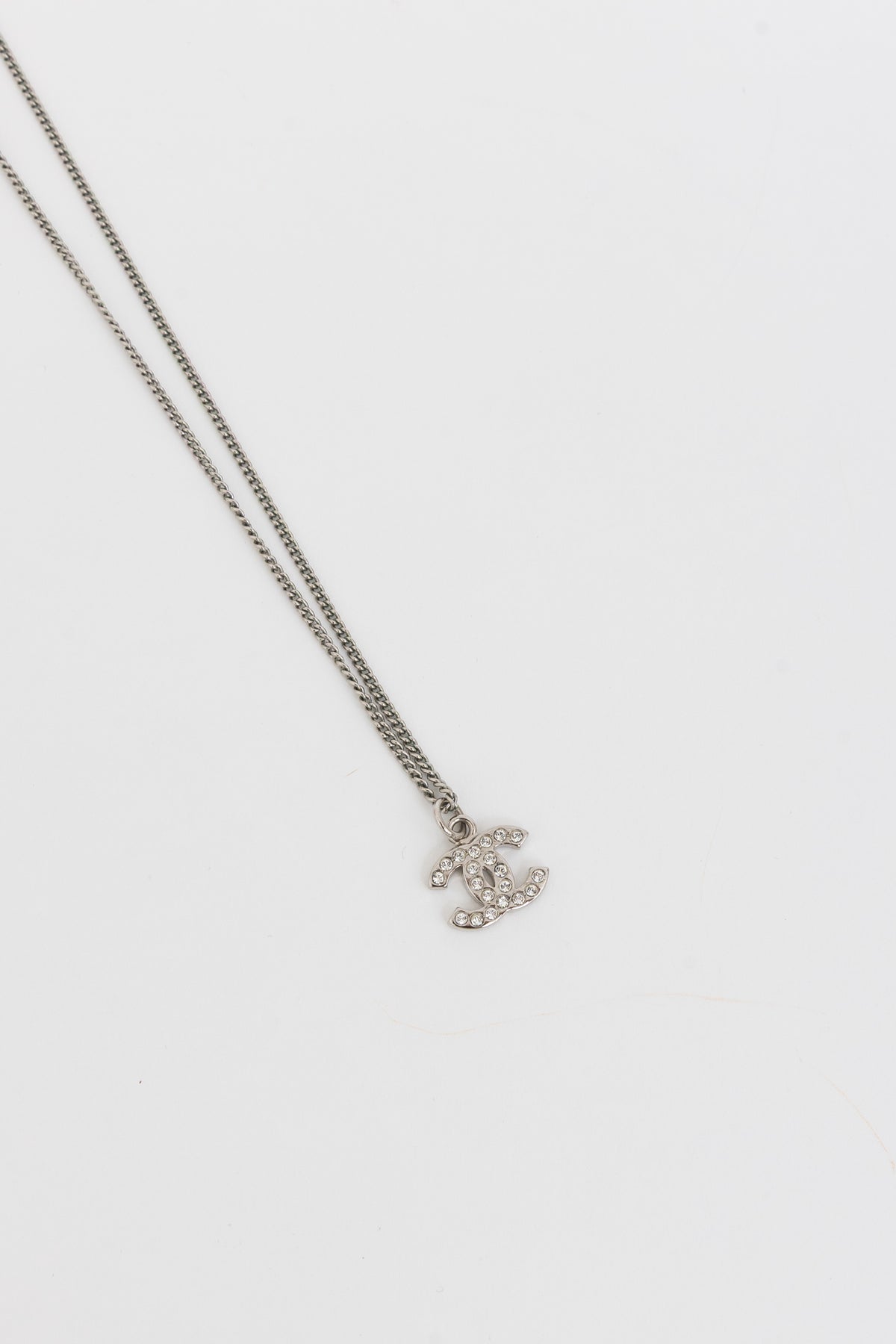 Crystal Mini CC Pendant Necklace