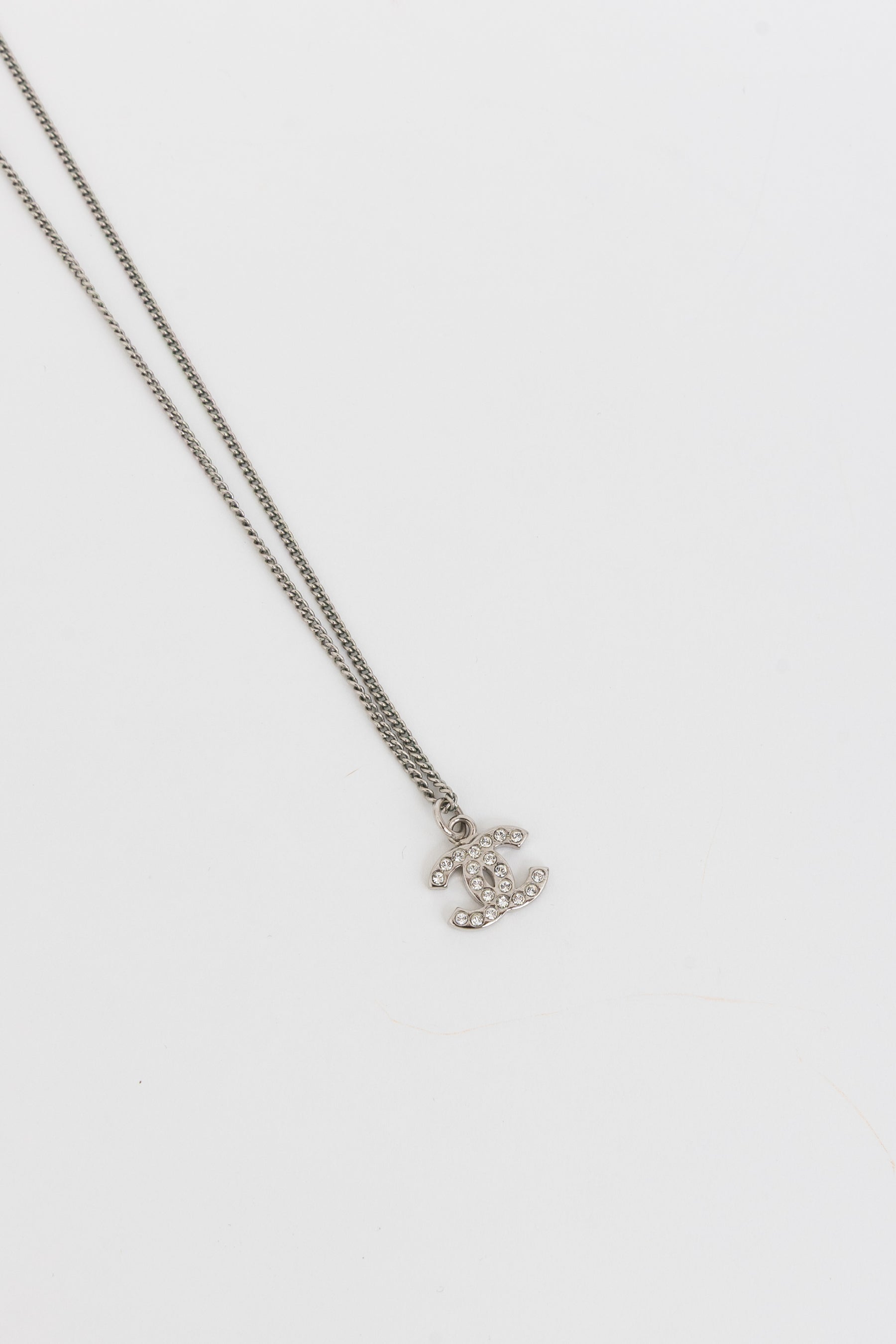 Crystal Mini CC Pendant Necklace