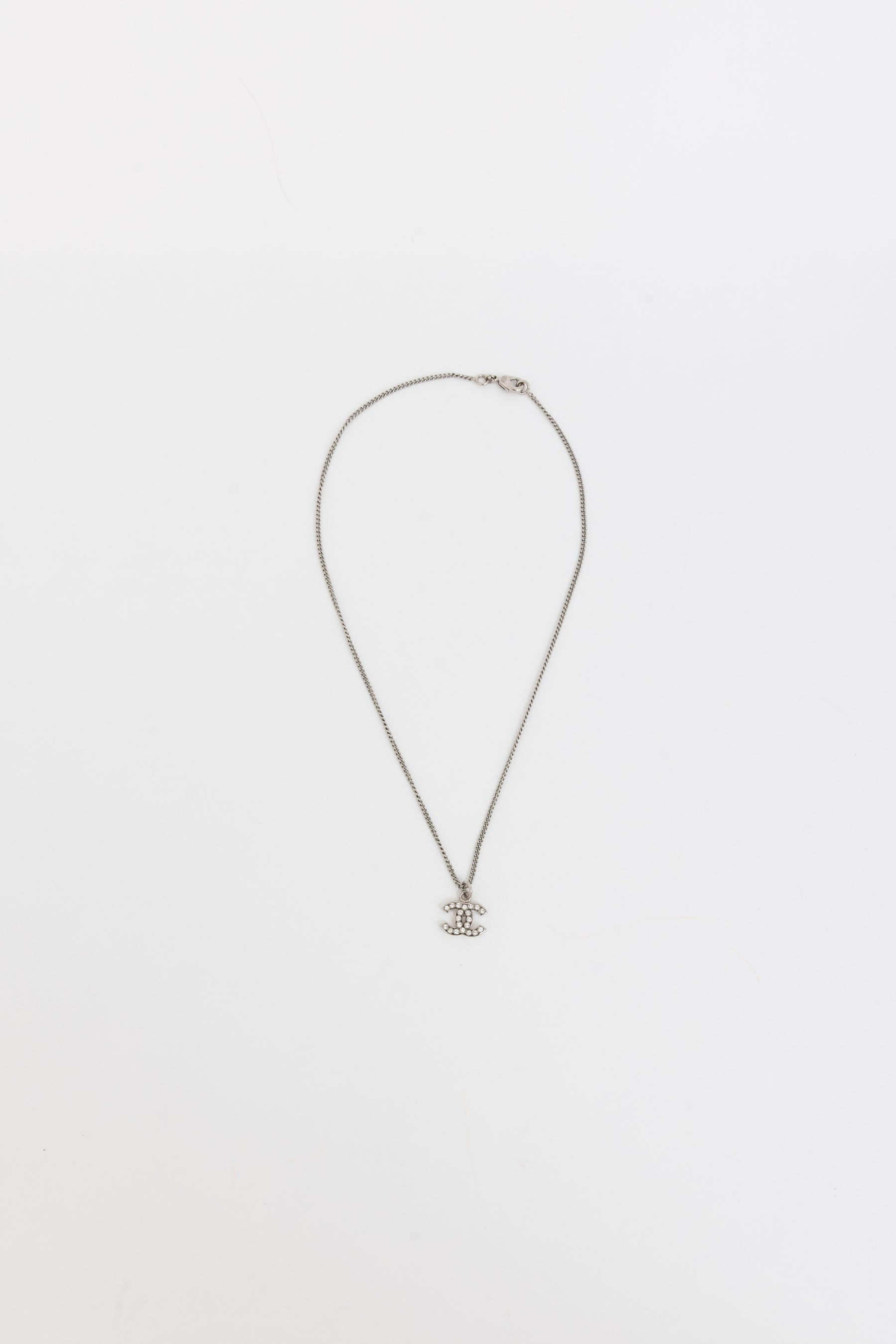 Crystal Mini CC Pendant Necklace