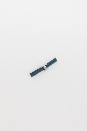 Denim Turnlock Hair Clip