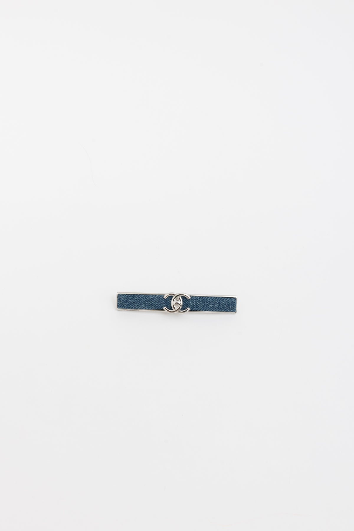 Denim Turnlock Hair Clip
