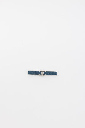 Denim Turnlock Hair Clip
