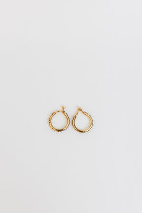 Crystal Embellished Hoop Clip On Earrings