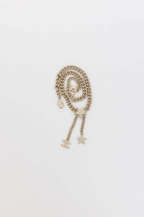 23B Crystal Chain CC Star Pendant Necklace