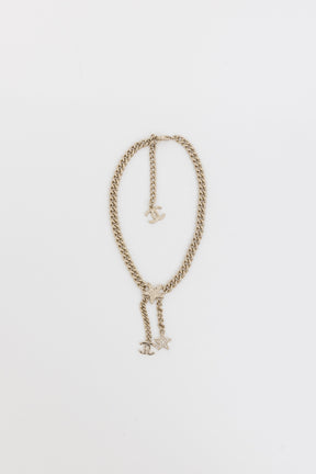 23B Crystal Chain CC Star Pendant Necklace