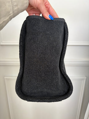 Chanel Deauville In Black Velour Weave