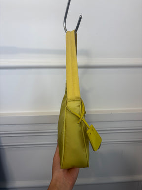 Prada Yellow Nylon Reissue Shoulder Bag