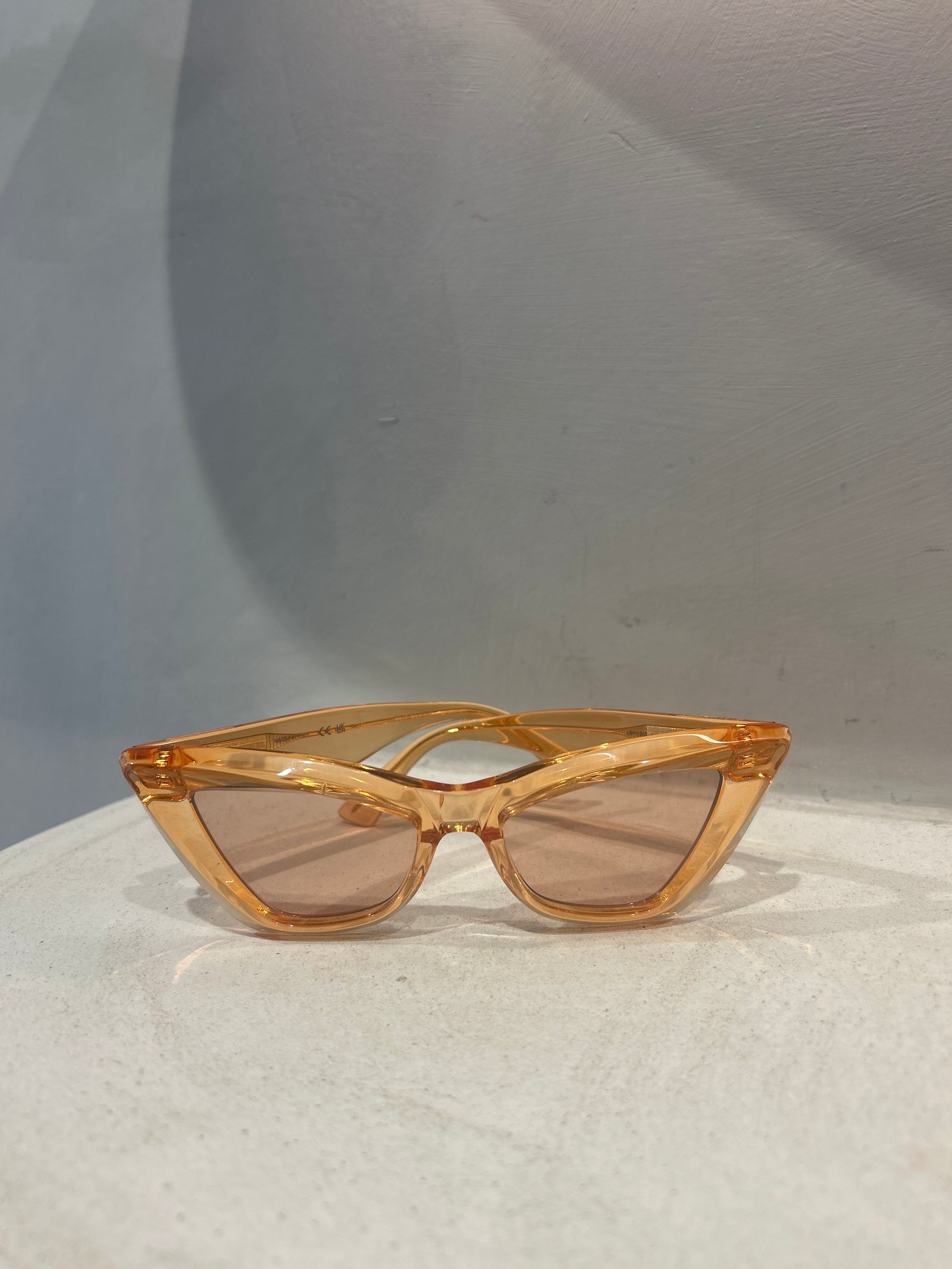 Bottega Veneta Orange Acetate Cat Eye Sunglasses