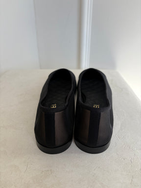 Chanel Black Mesh Ballet Flats, 39.5