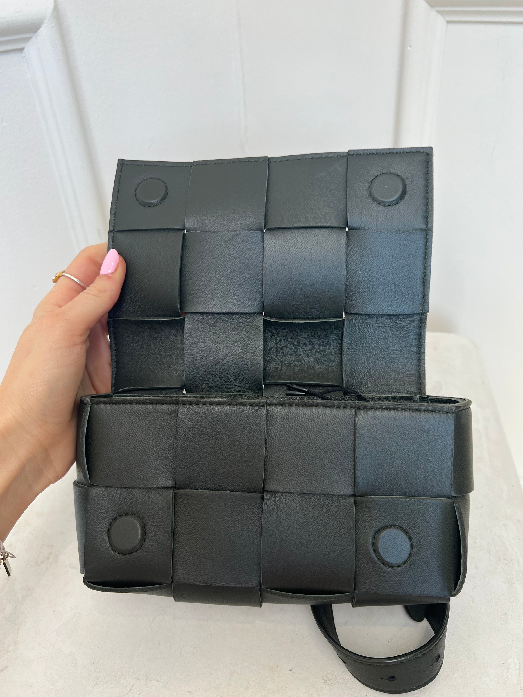 Bottega Veneta Khaki Intrecciato Leather Cassette Belt Bag