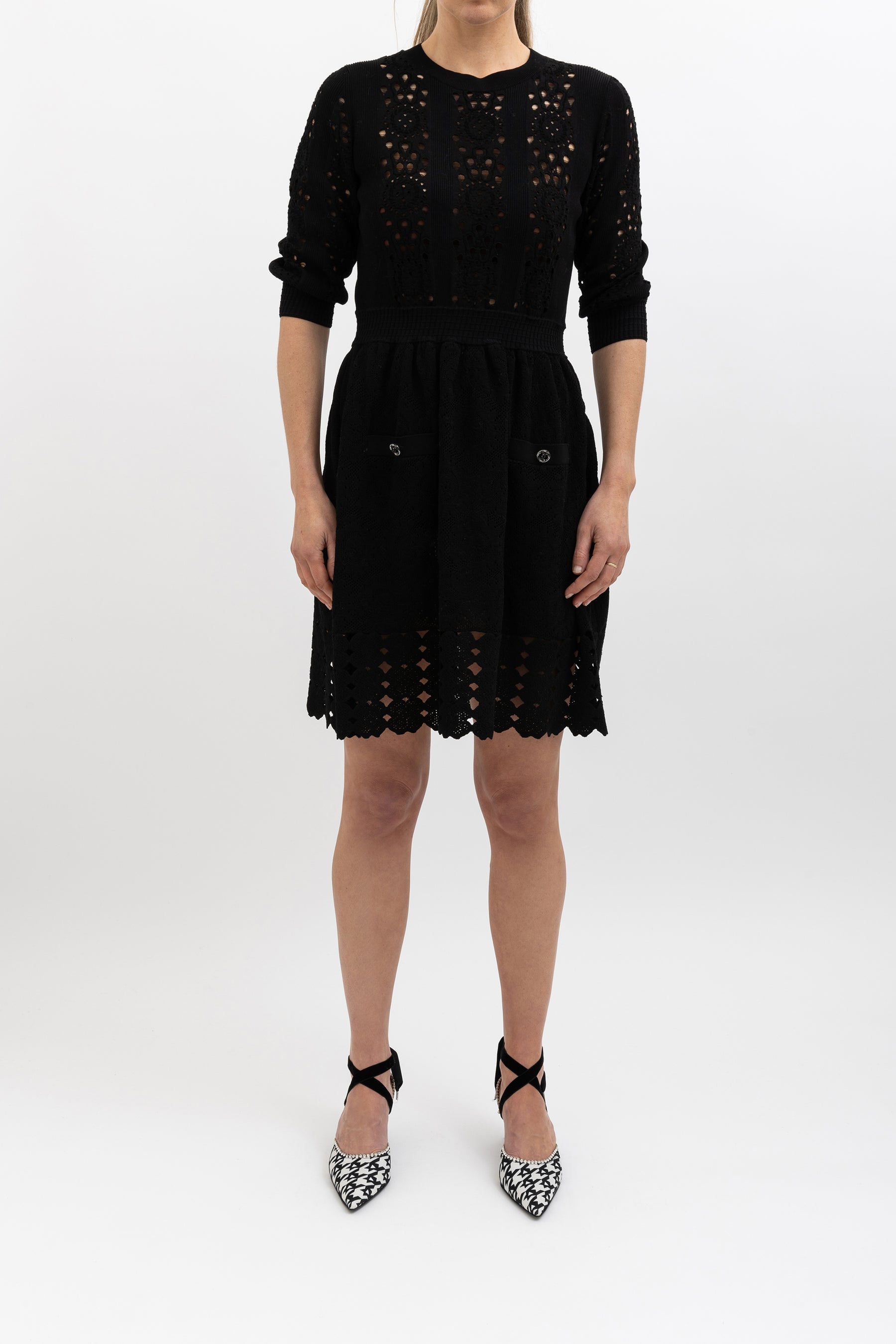 Pointelle Knitted Dress