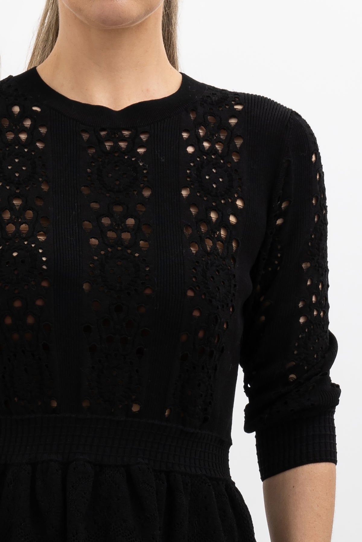 Pointelle Knitted Dress
