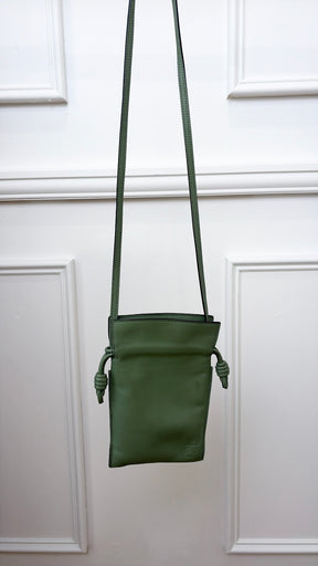 Loewe Green Leather Cross Body Pouch
