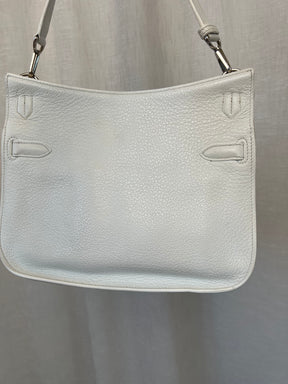 Hermès White Leather Jypsiere 28