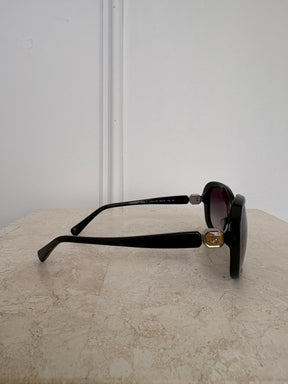Chanel Black Rectangular Sunglasses
