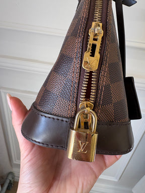 Louis Vuitton Damier Alma BB In Brown Lock & Key