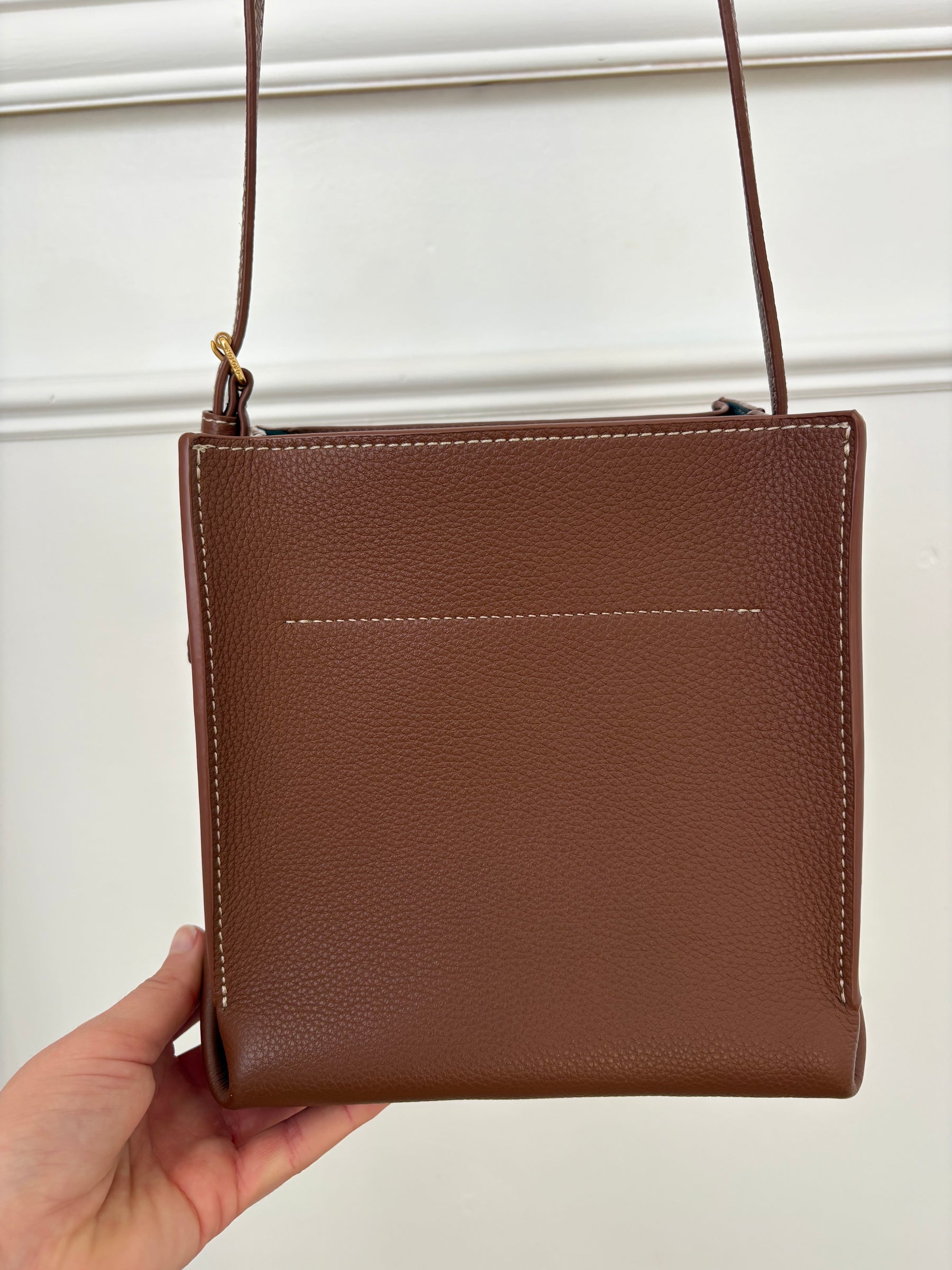 Oroton Tan Leather Bucket Bag