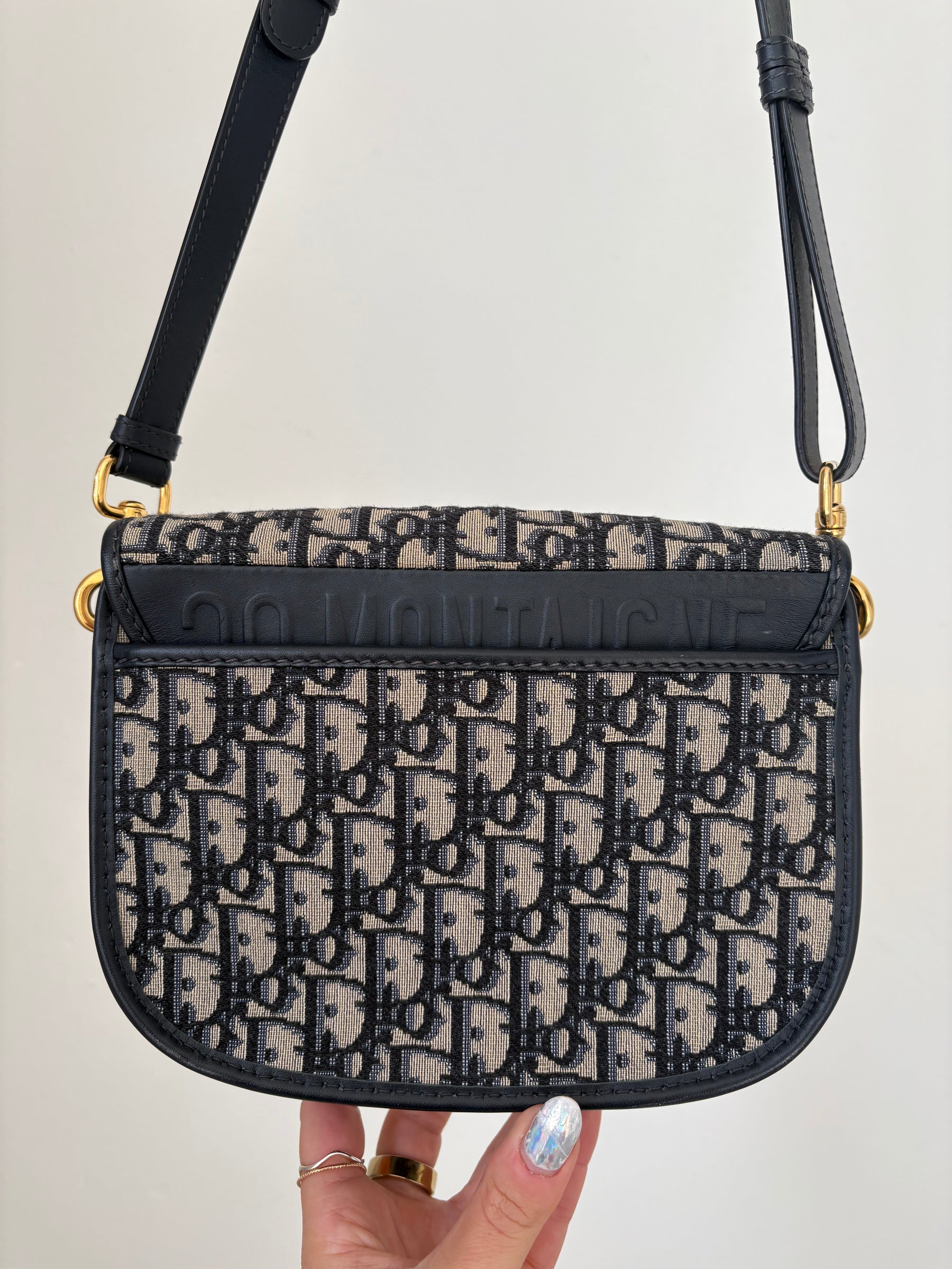 Dior Navy Oblique Canvas Bobby Bag