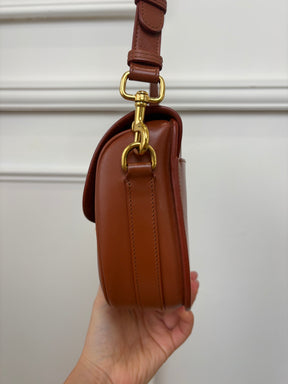 Dior Chestnut Leather Medium Bobby Bag