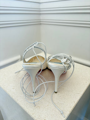 Christian Louboutin Lace Up Kate Pumps 8.5cm Off White, 38