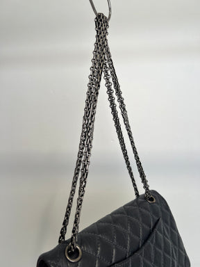 Chanel Dark Grey Lambskin Leather Small Reissue Flap Bag
