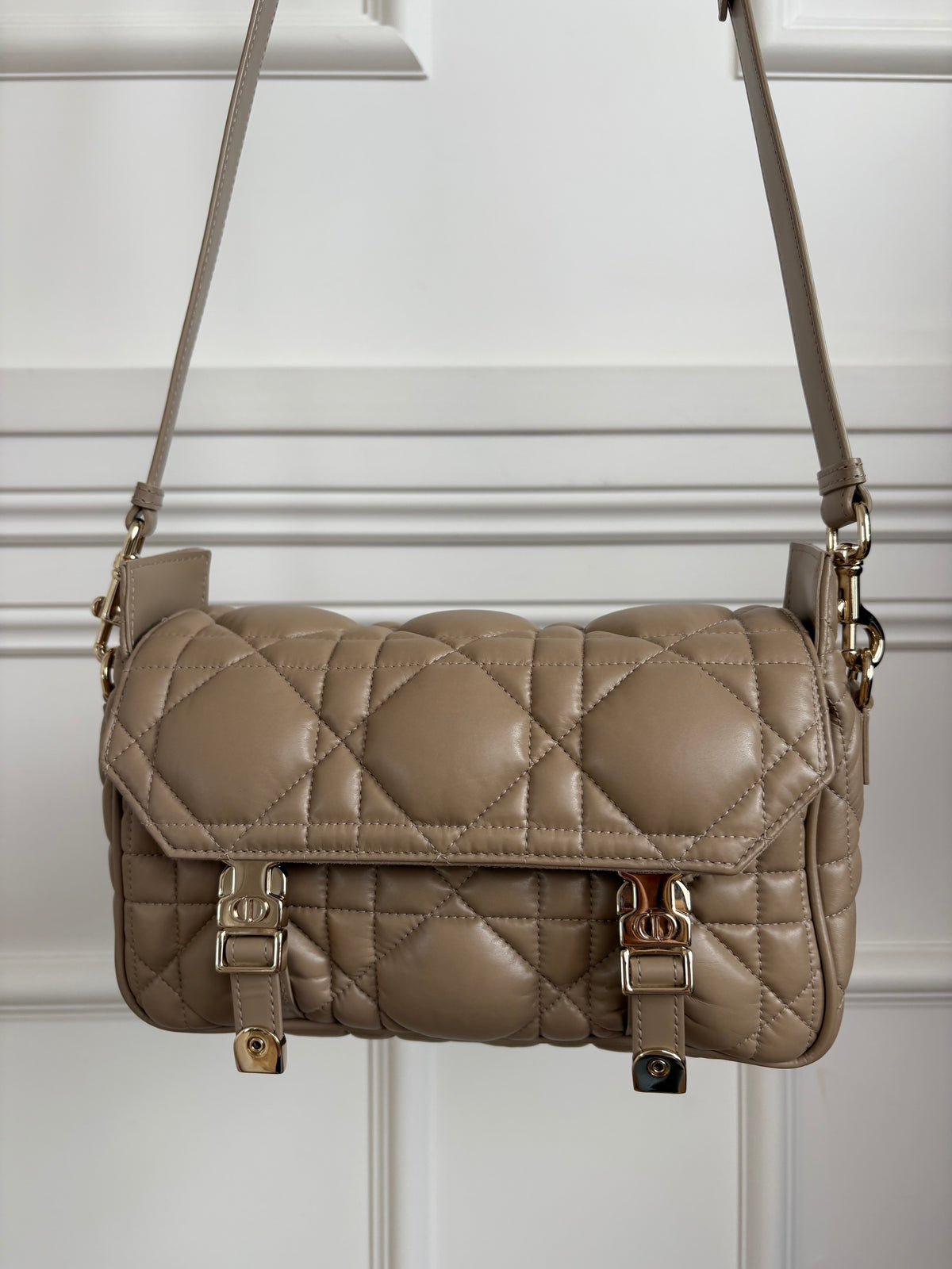 Dior Beige Quilted 'Diorcamp' Crossbody Bag