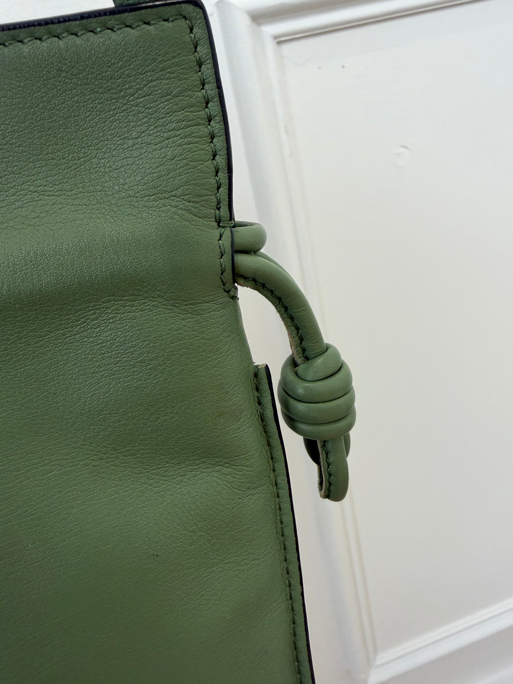 Loewe Green Leather Cross Body Pouch