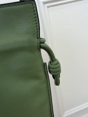 Loewe Green Leather Cross Body Pouch
