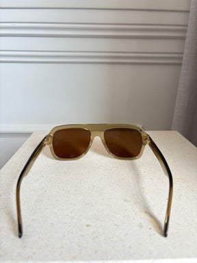 Scanlan Theodore Flat Top Aviator Style Sunglasses In Sahara