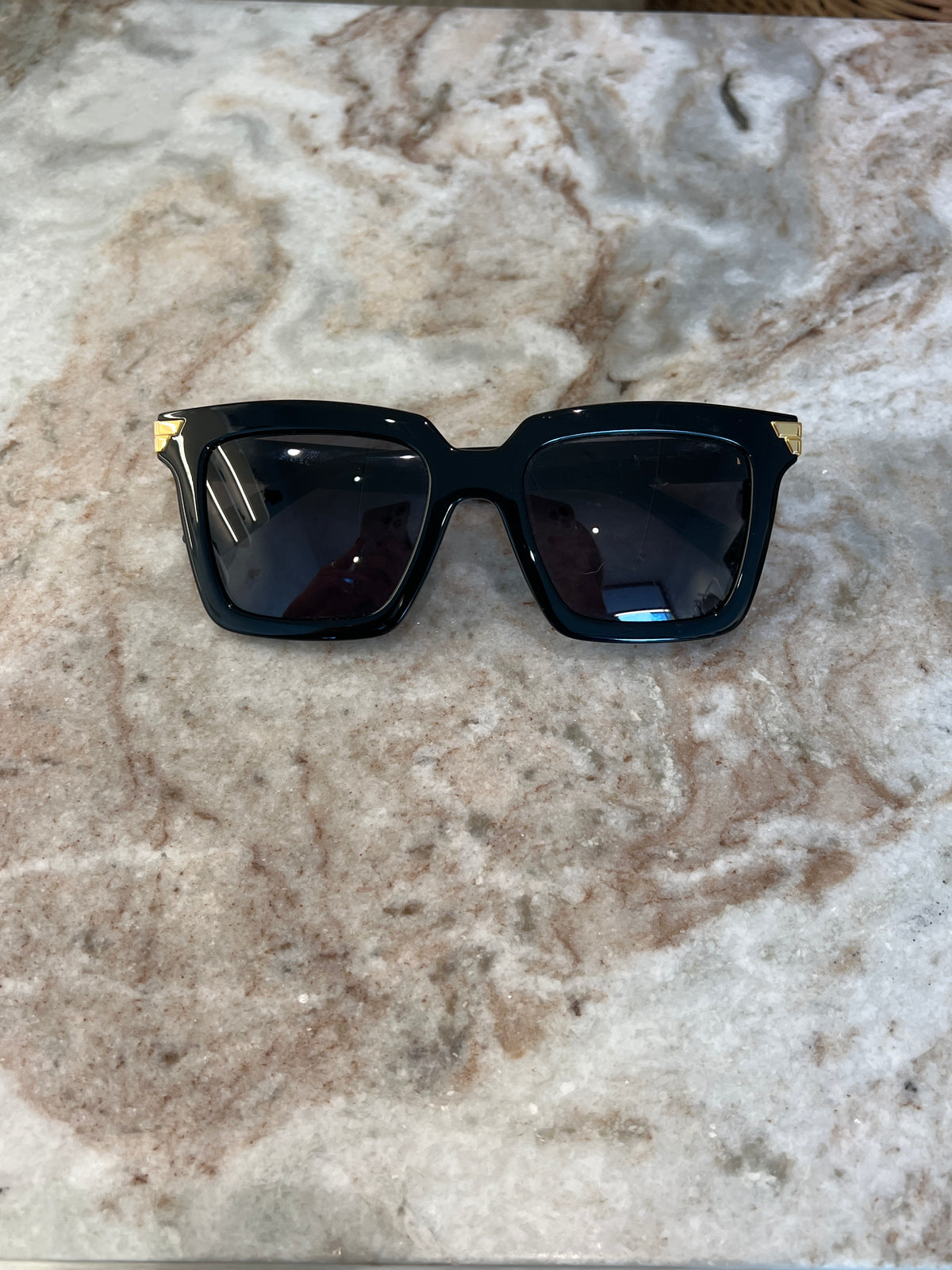 Bottega Veneta Square Frame Sunglasses Black