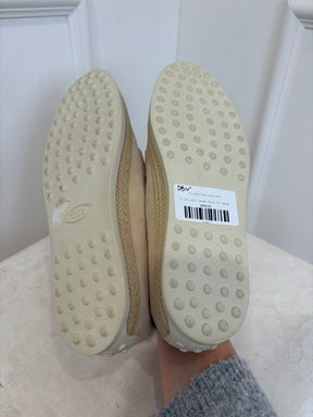 Tod's Beige Suede Loafers, 38.5