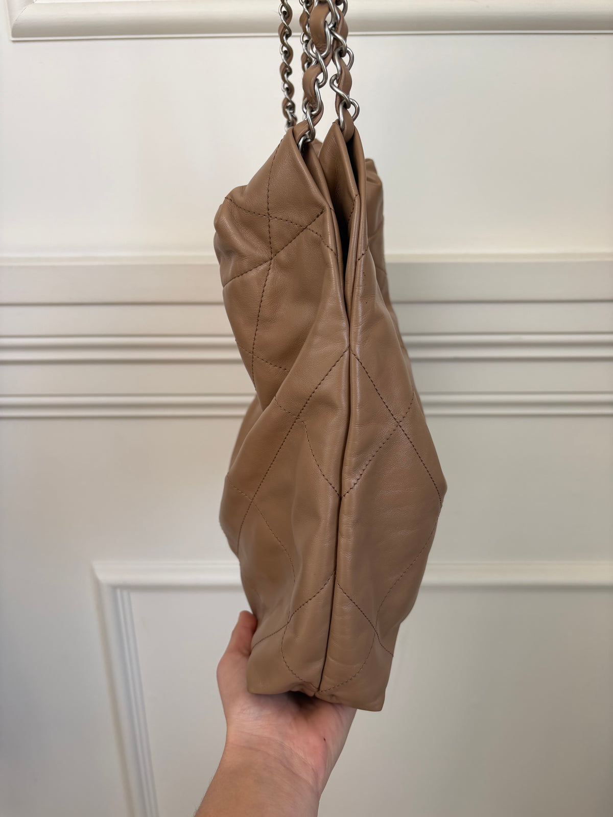Chanel 22 Brown Leather Small Shoulder Bag