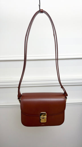 APC Brown Leather Grace Crossbody Bag