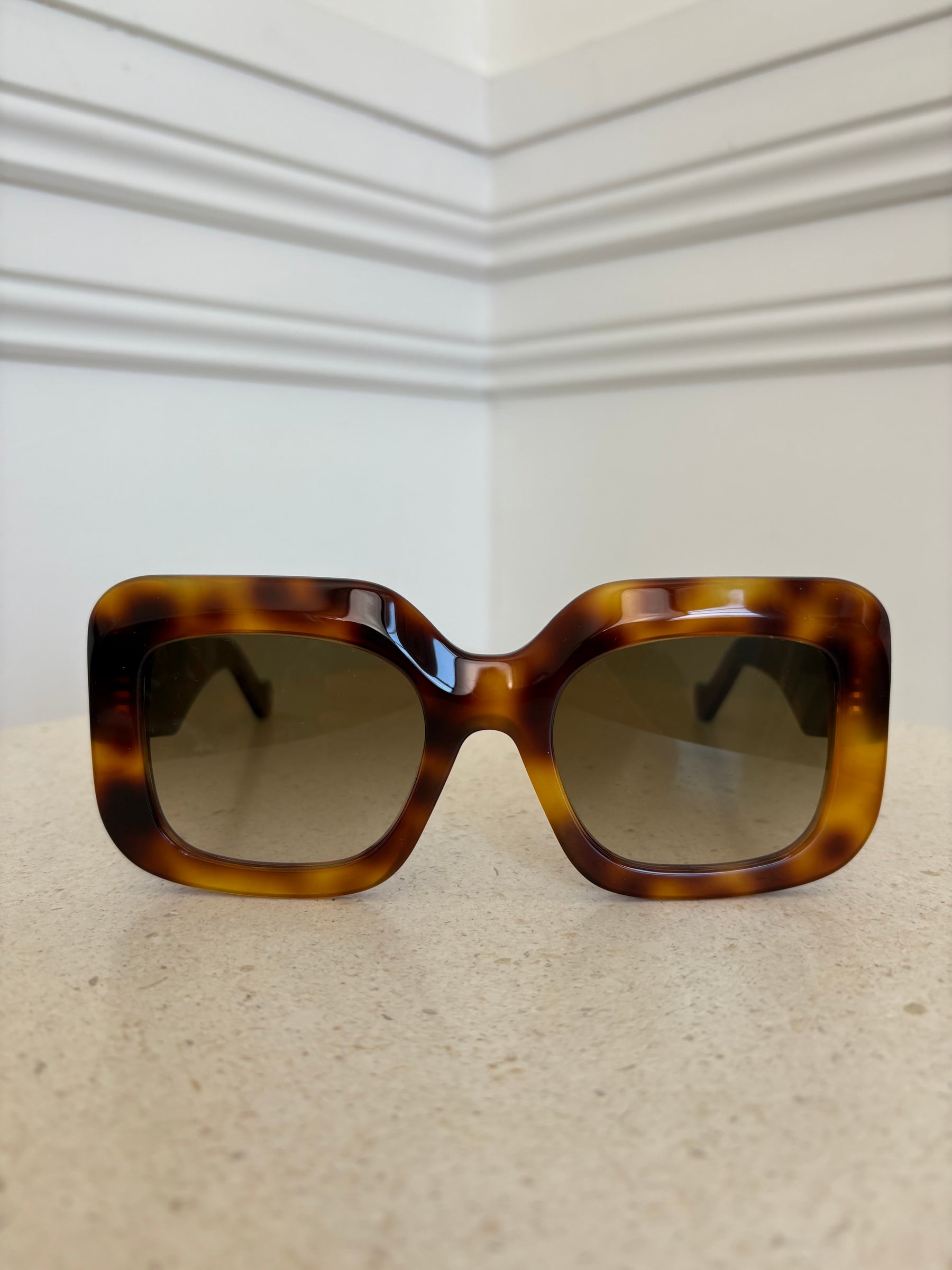 Loewe Havana Oversize Tortoise Shell Sunglasses