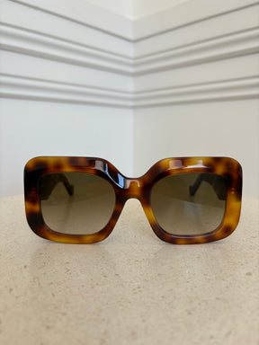Loewe Havana Oversize Tortoise Shell Sunglasses