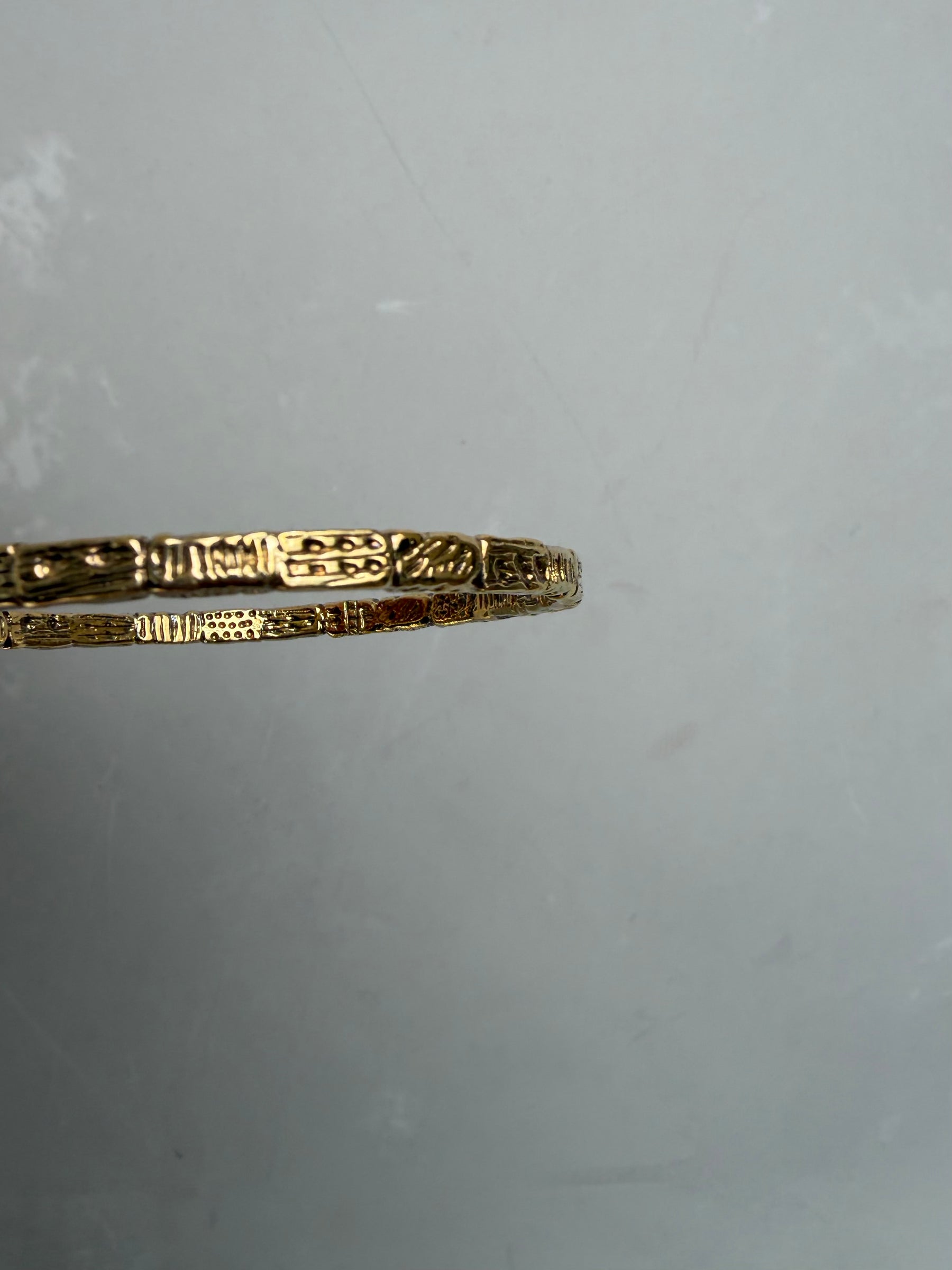Lucy Folk Gold Plated Bangle